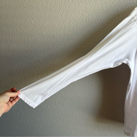 NWT DAYDREAMER Rolling Stones Lick Band Long Sleeve Tee White Women’s Size Small - Picture 2 of 7